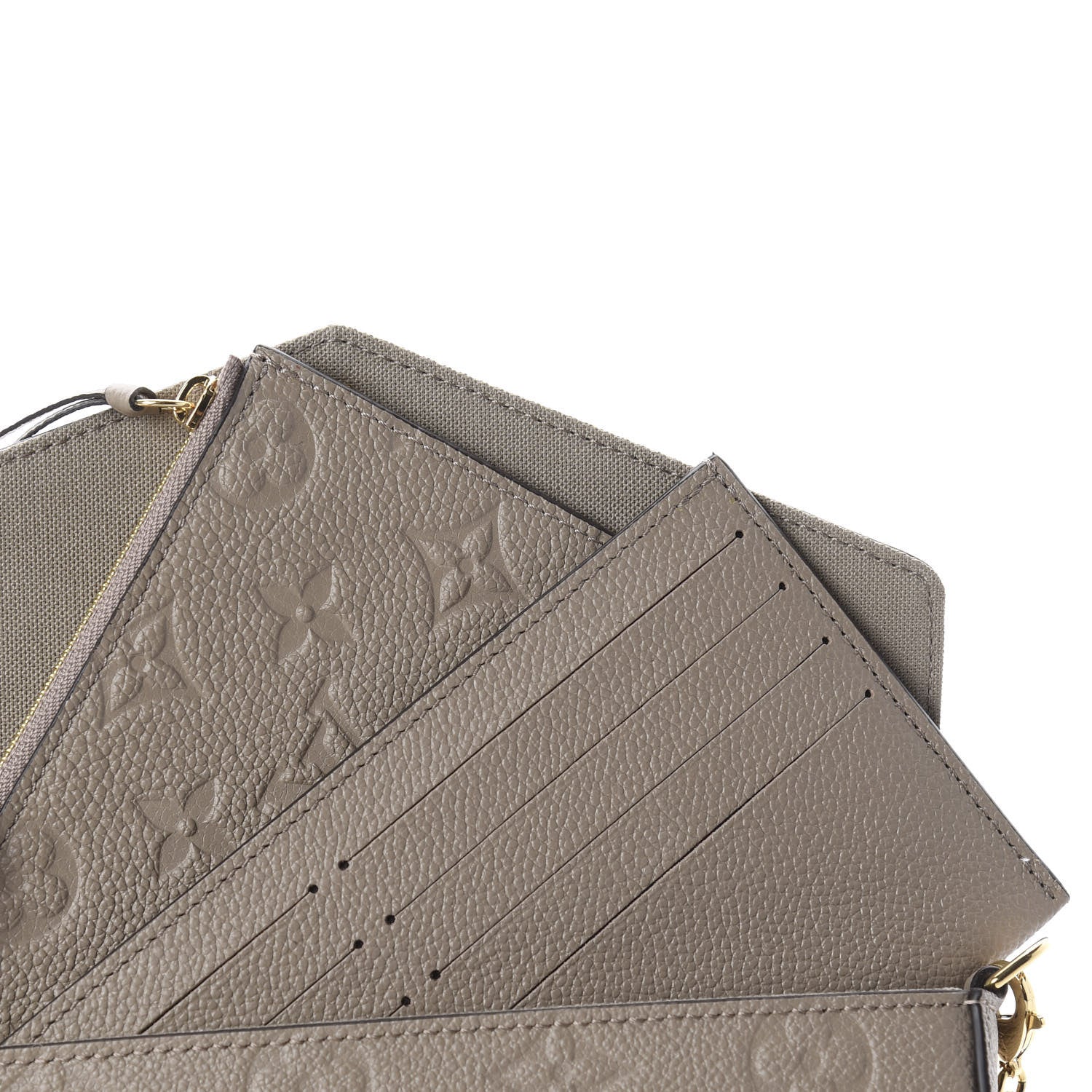 Louis Vuitton Empreinte Pochette Felicie Chain Wallet Tourterelle 7 of 10