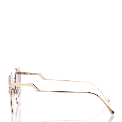 Fendi Geometric Dots Sunglasses FF 0261/S Rose Gold 3 of 6