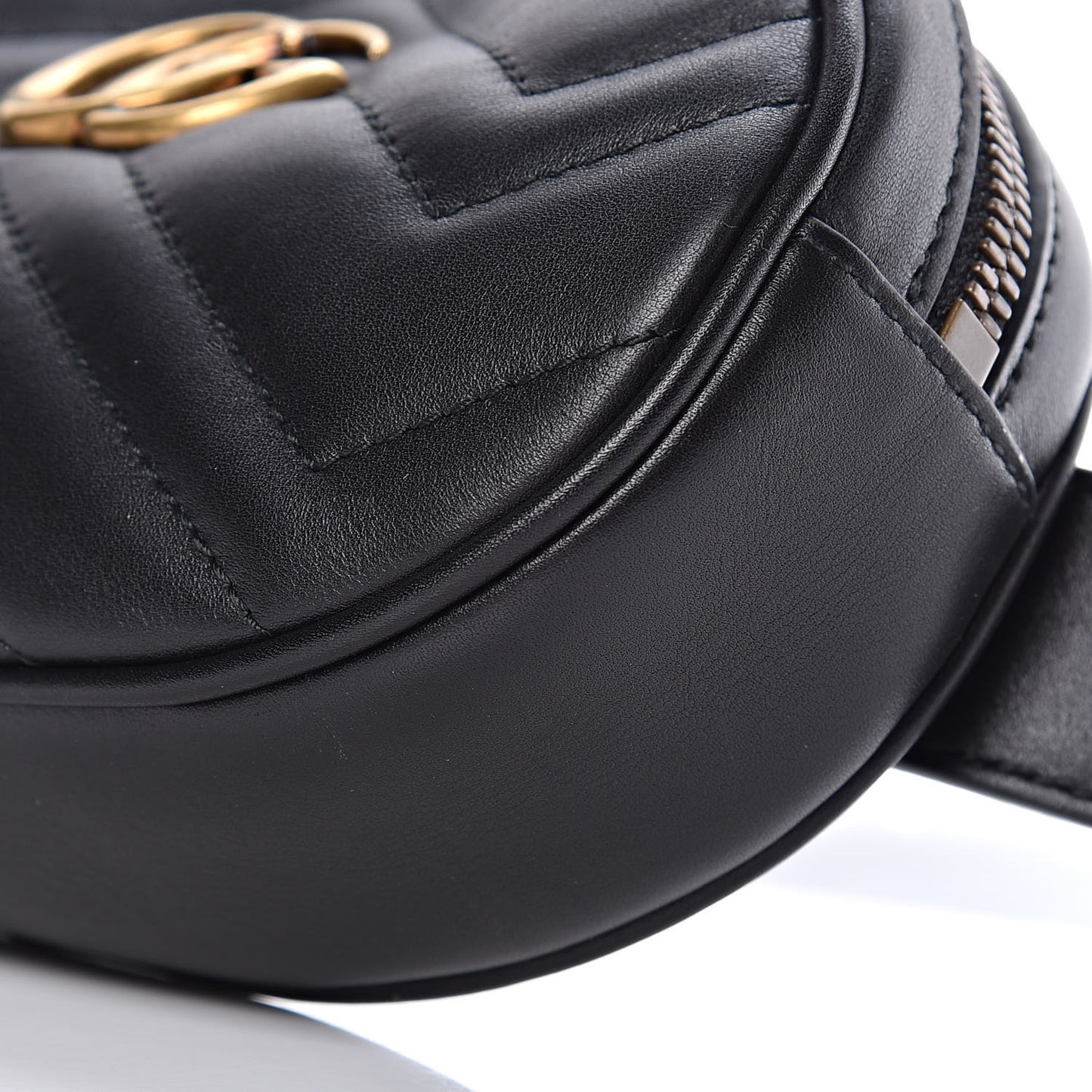 Calfskin Matelasse GG Marmont Belt Bag 85 34 Black