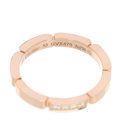 Cartier 18K Pink Gold Diamond Maillon Panthere Wedding Band Ring 53 6.5 4 of 5