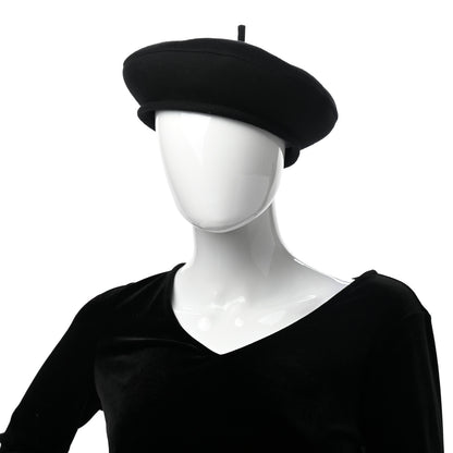 Christian Dior Wool Oblique Reversible Chic Beret 58 Black 2 of 8