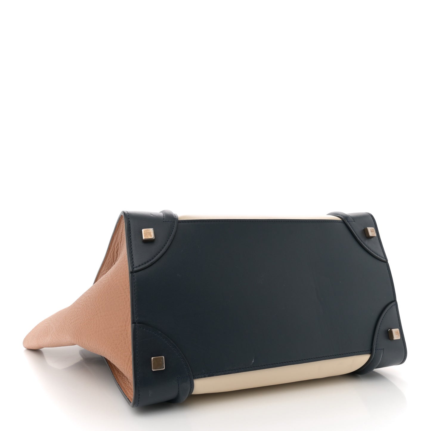 Elephant Calfskin Mini Tri-Color Luggage Brown