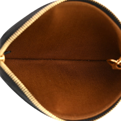 Celine Triomphe Canvas Logo Coin and Card Pouch With Hook Black 5 of 9