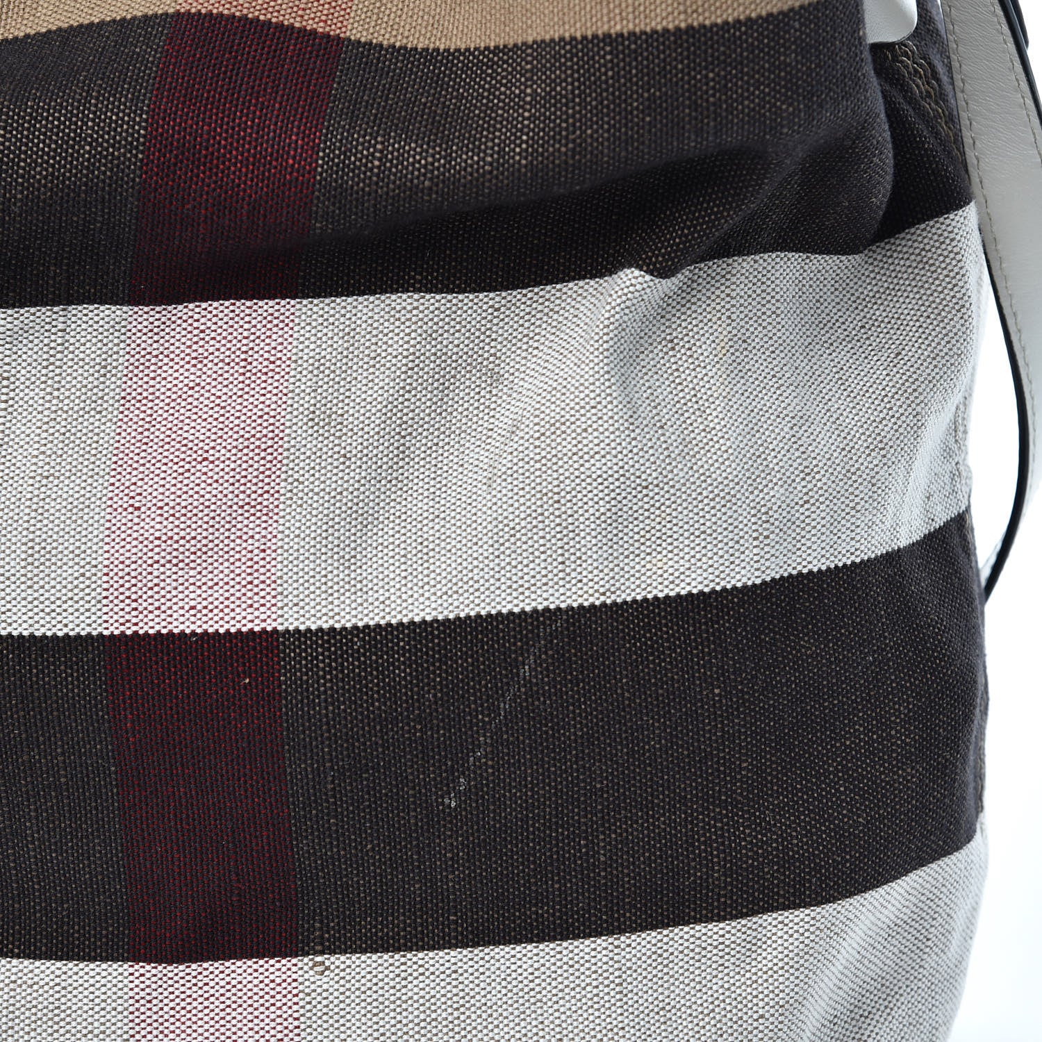 Burberry Canvas Mega Check Medium Ashby Hobo White 16 of 16