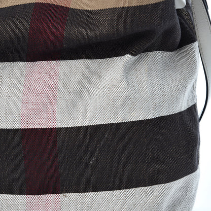 Burberry Canvas Mega Check Medium Ashby Hobo White 16 of 16