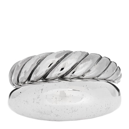 David Yurman Sterling Silver 17mm Pure Form Two Row Ring 60 9 1 of 5