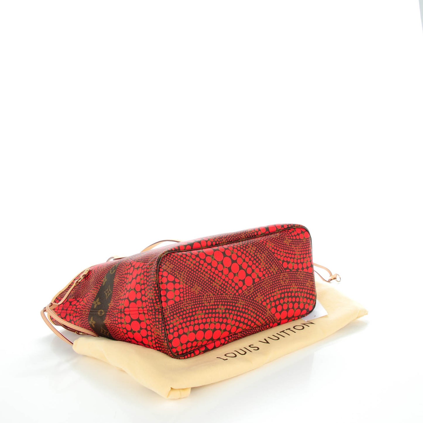 Monogram Kusama Waves Neverfull MM Red