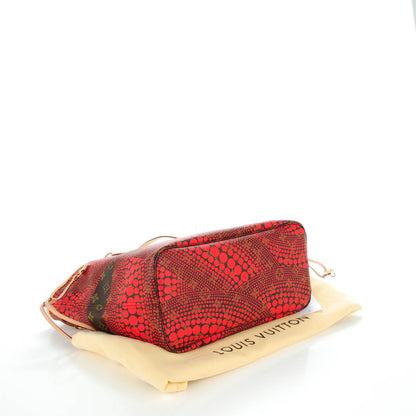 Louis Vuitton Monogram Kusama Waves Neverfull MM Red 4 of 7