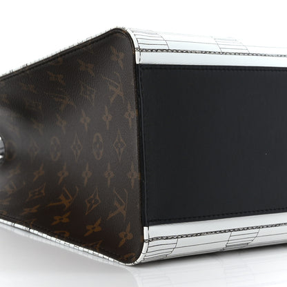Louis Vuitton X FORNASETTI Calfskin Architettura Onthego MM Black White 7 of 8