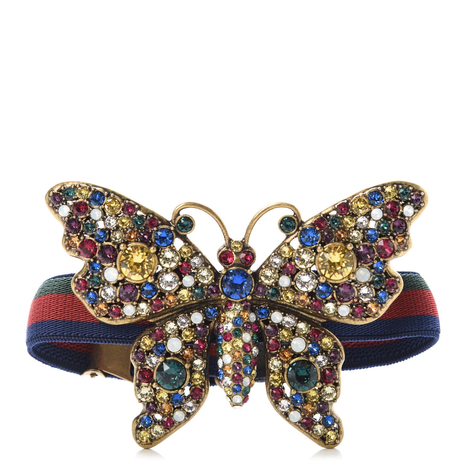 Gucci Web Crystal Butterfly Bracelet Multicolor 1 of 5