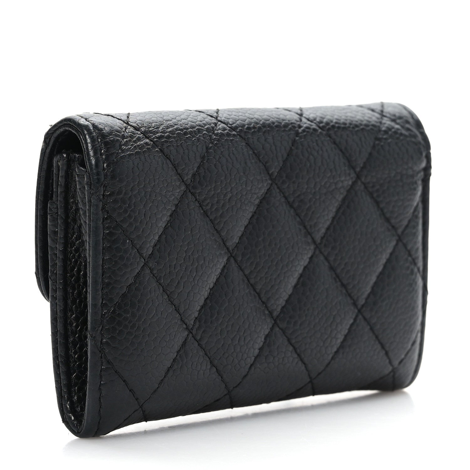 Chanel Caviar Quilted Flap Card Holder Black 3 of 9