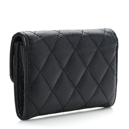 Chanel Caviar Quilted Flap Card Holder Black 3 of 9