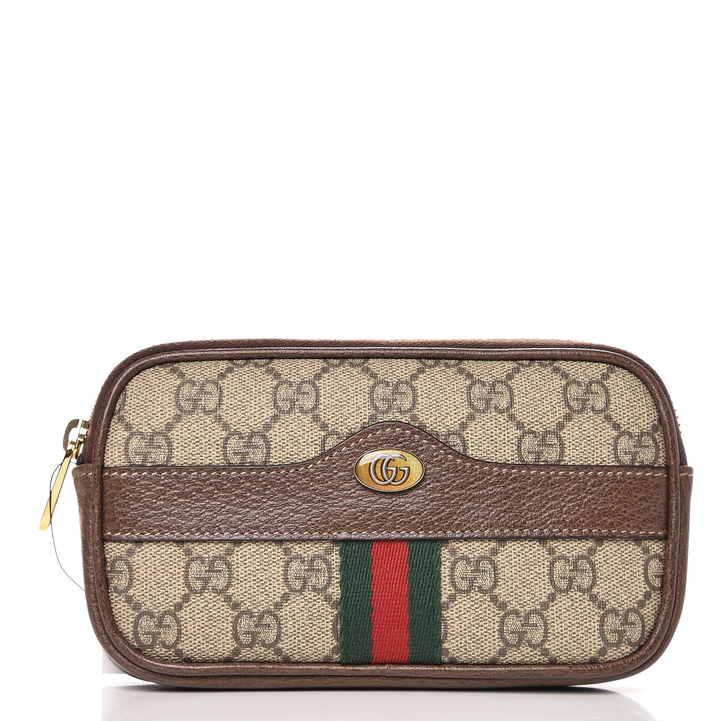 GG Supreme Monogram Ophidia Belted iPhone Case 85 34 Dark Brown
