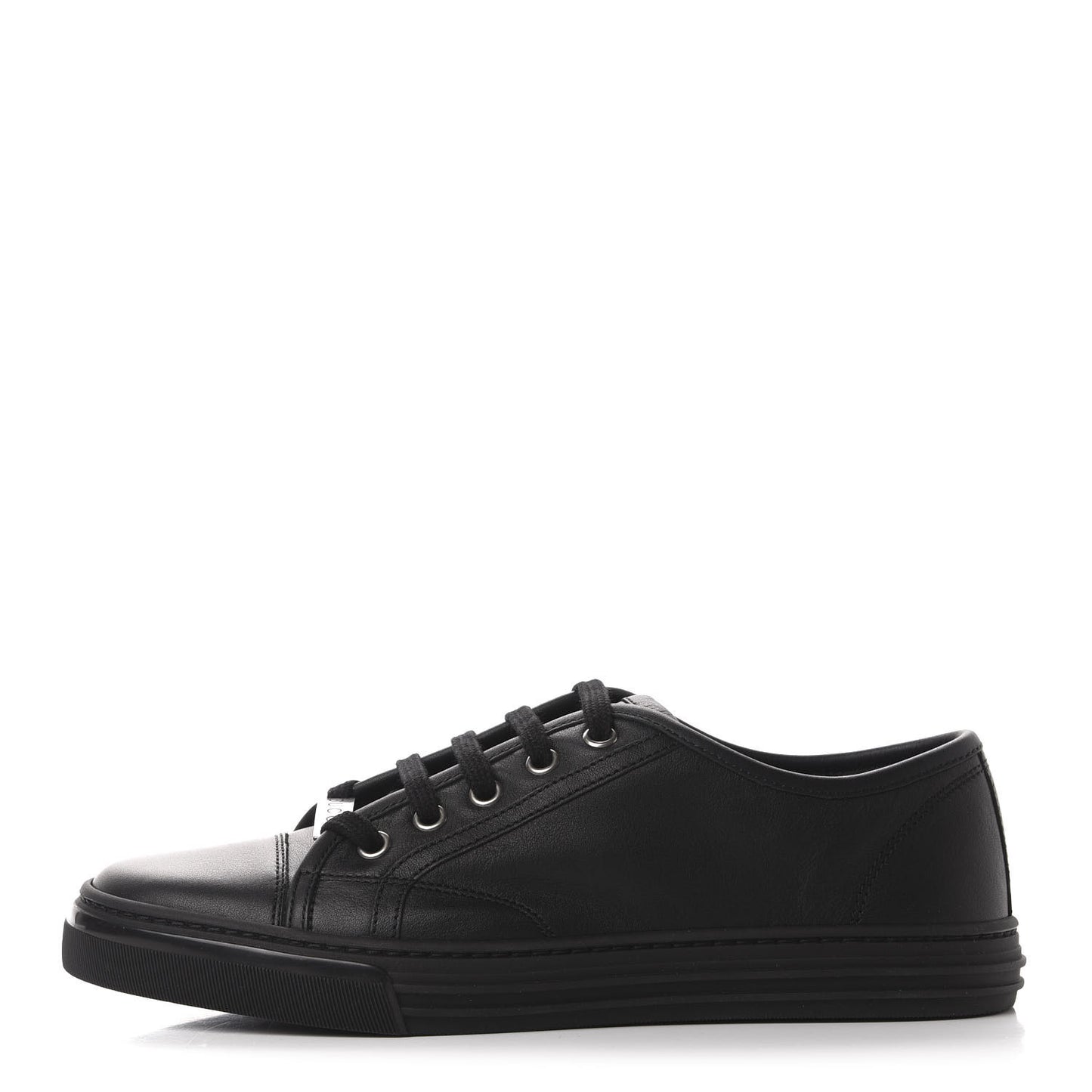 Calfskin Miro Soft Womens Lace Up Sneakers 37 Black