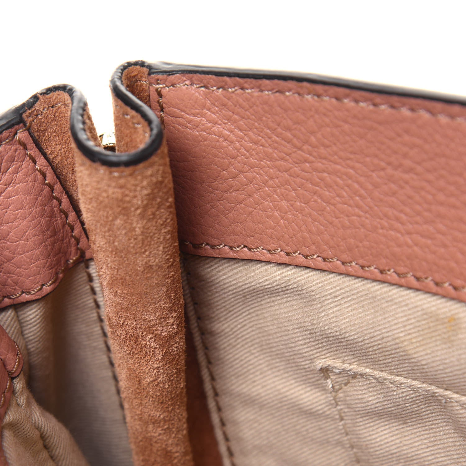 Chloe Suede Calfskin Small Faye Backpack Nougat 8 of 15