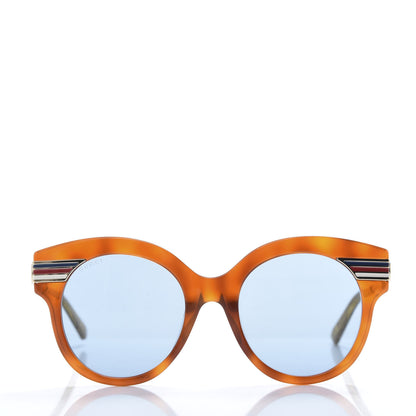 Gucci Acetate Round Frame Web Sunglasses GG0282SA Tortoise 2 of 7