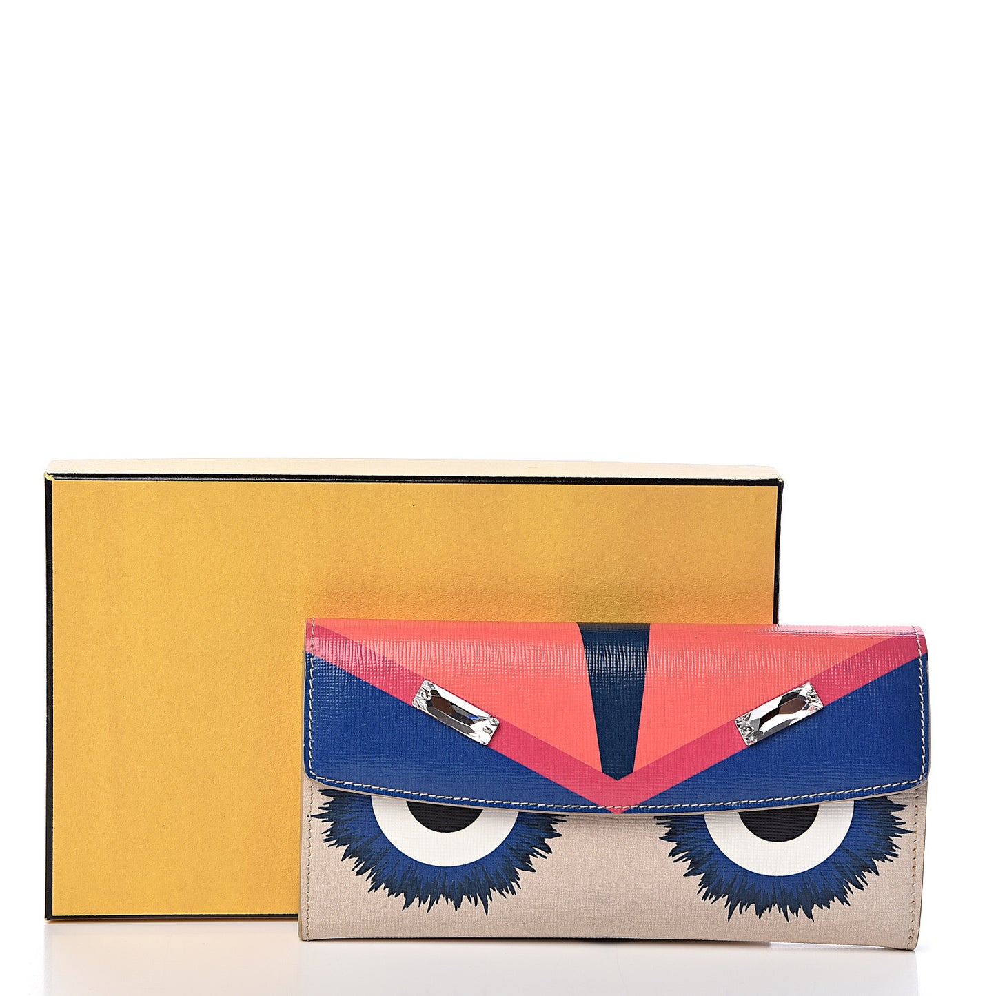Vitello Elite Crystal Eye Monster Simply Continental Wallet Bellini Multicolor