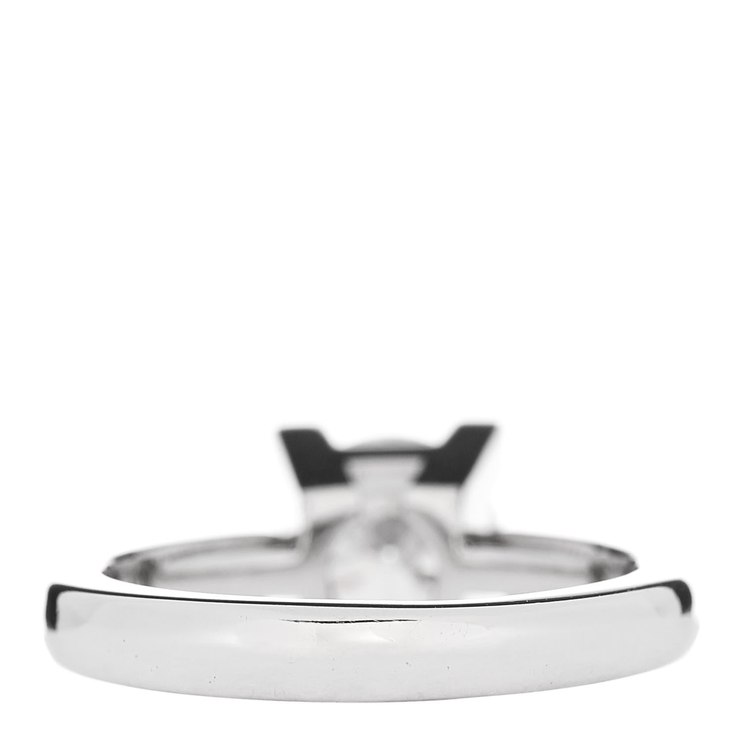 Harry Winston Platinum Diamond 1.12ct HW Logo Engagement Ring 46 3.75 4 of 7
