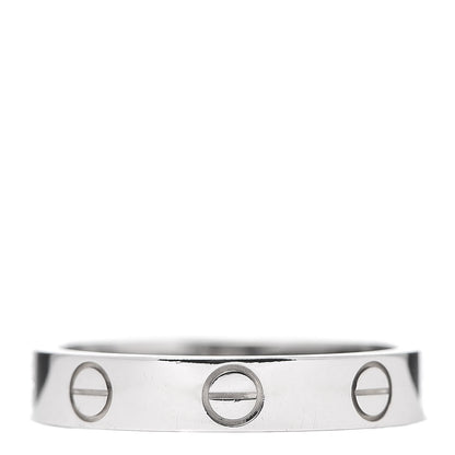 Cartier 18K White Gold 3.5mm LOVE Wedding Band Ring 52 6 1 of 4