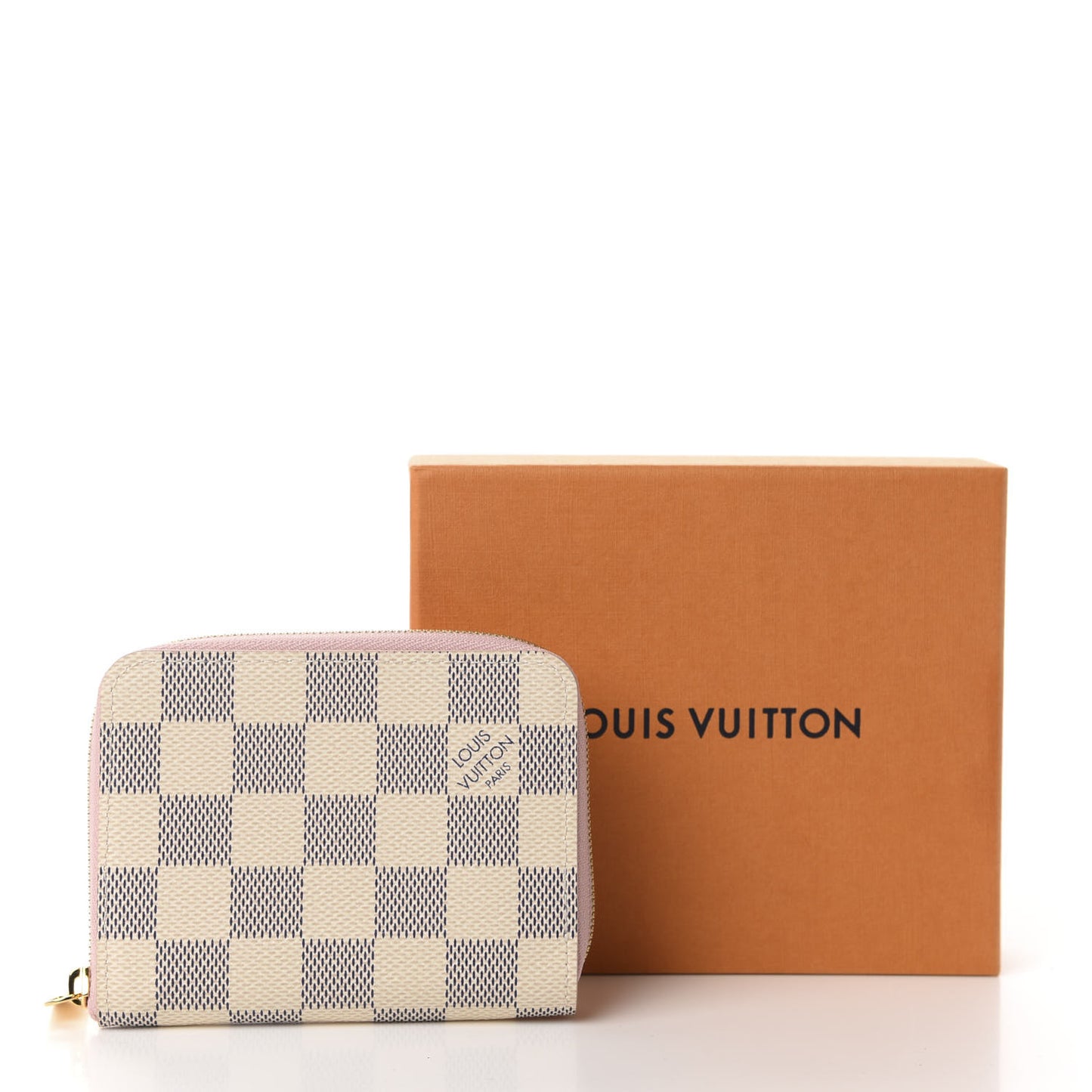 Damier Azur Zippy Coin Purse Rose Ballerine