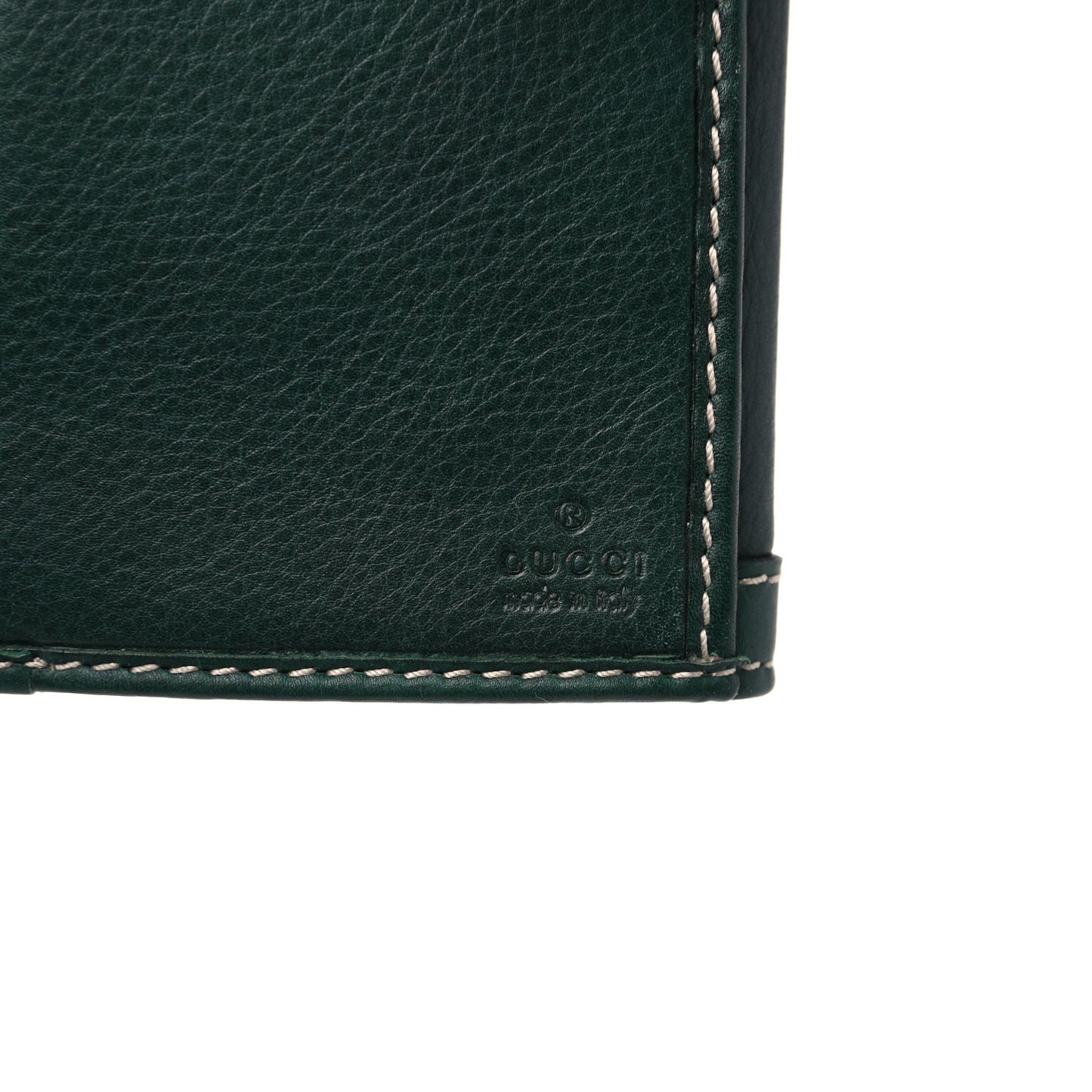 Calfskin Crest Continental Flap Wallet Green