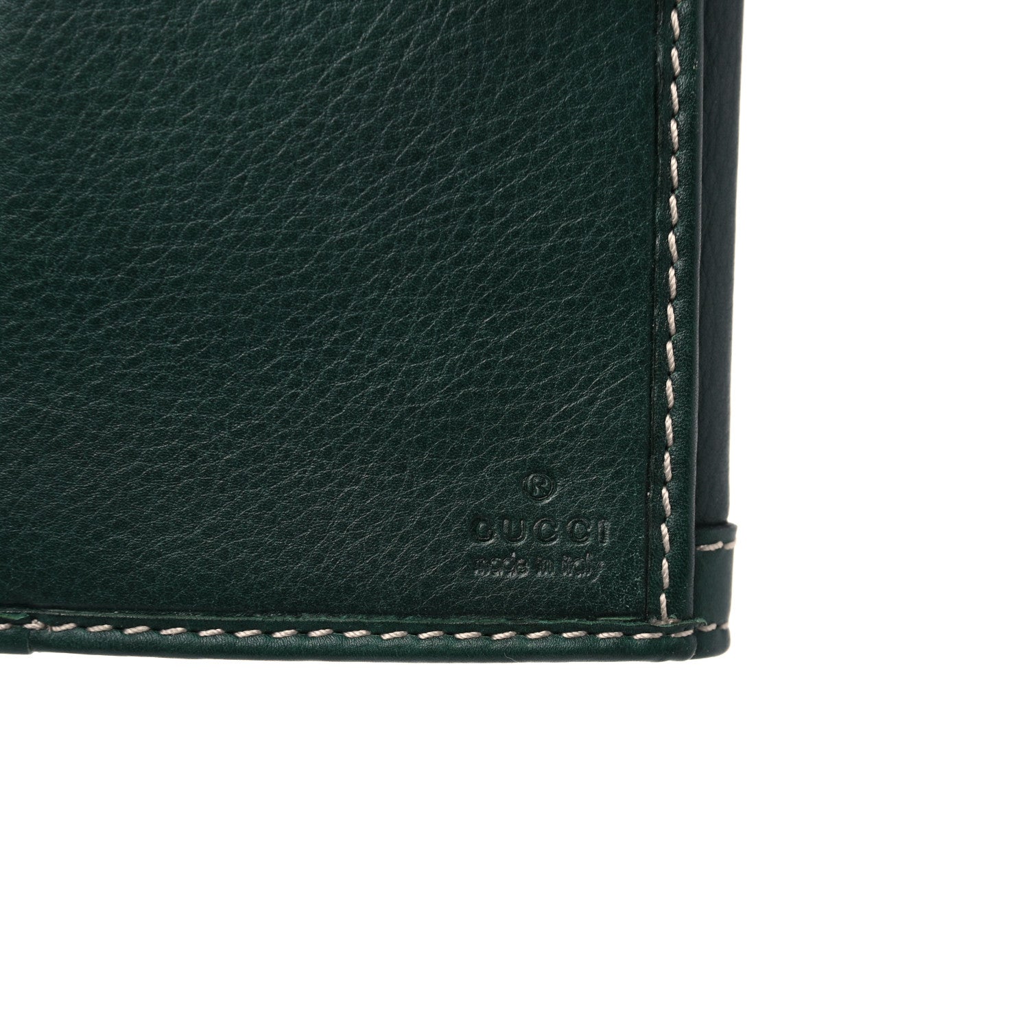 Gucci Calfskin Crest Continental Flap Wallet Green 7 of 14