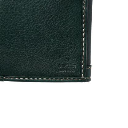 Gucci Calfskin Crest Continental Flap Wallet Green 7 of 14