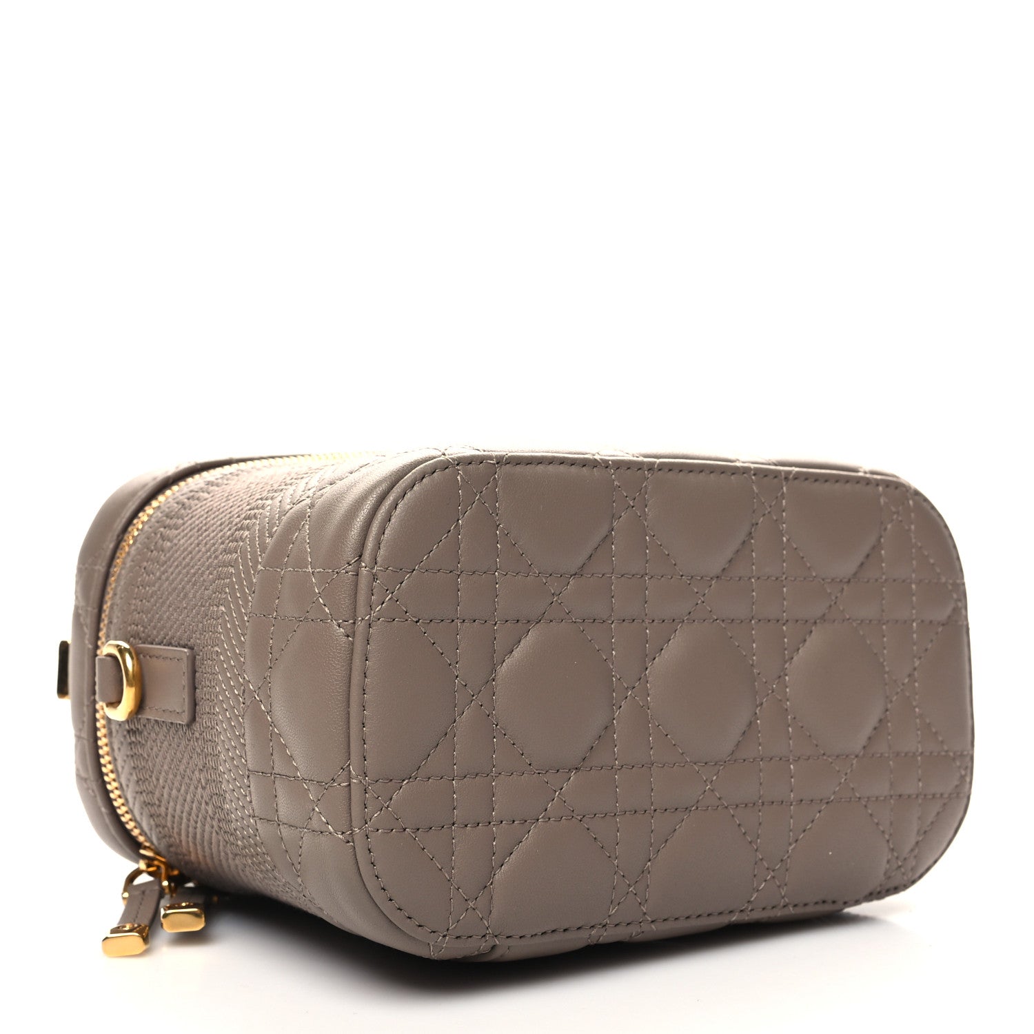 Christian Dior Lambskin Cannage Small Diortravel Vanity Case Warm Taupe 4 of 9