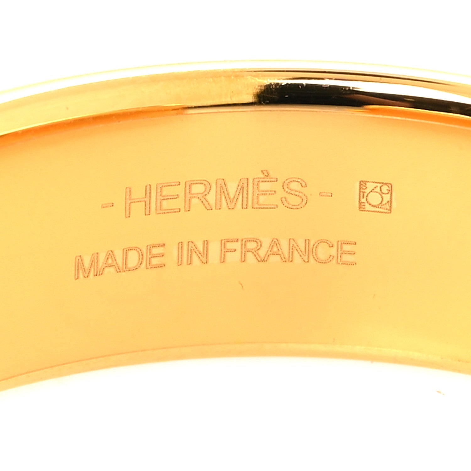 Hermes Box Calfskin Olympe Hoop Earrings Black 4 of 7