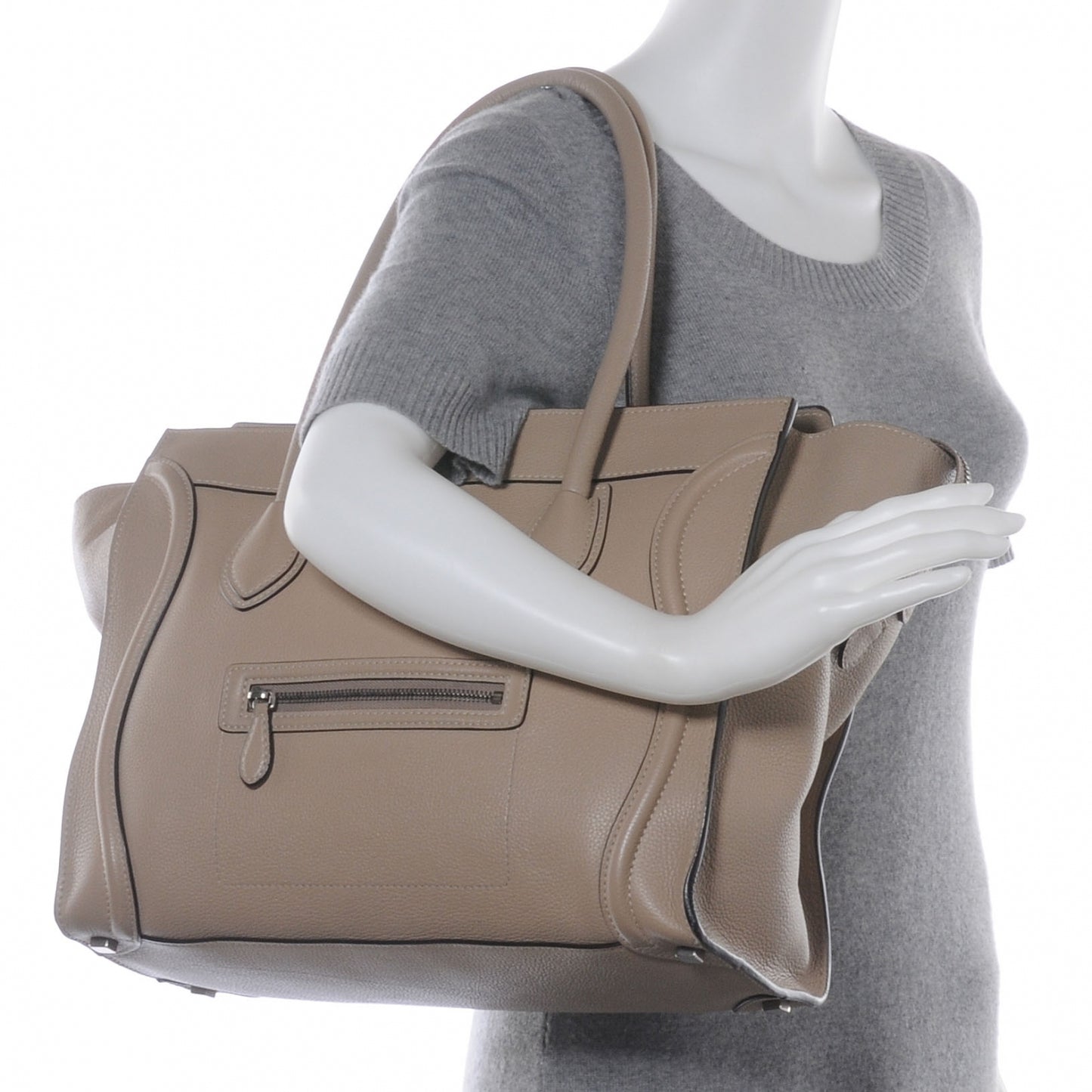 Drummed Leather Shoulder Luggage Dune