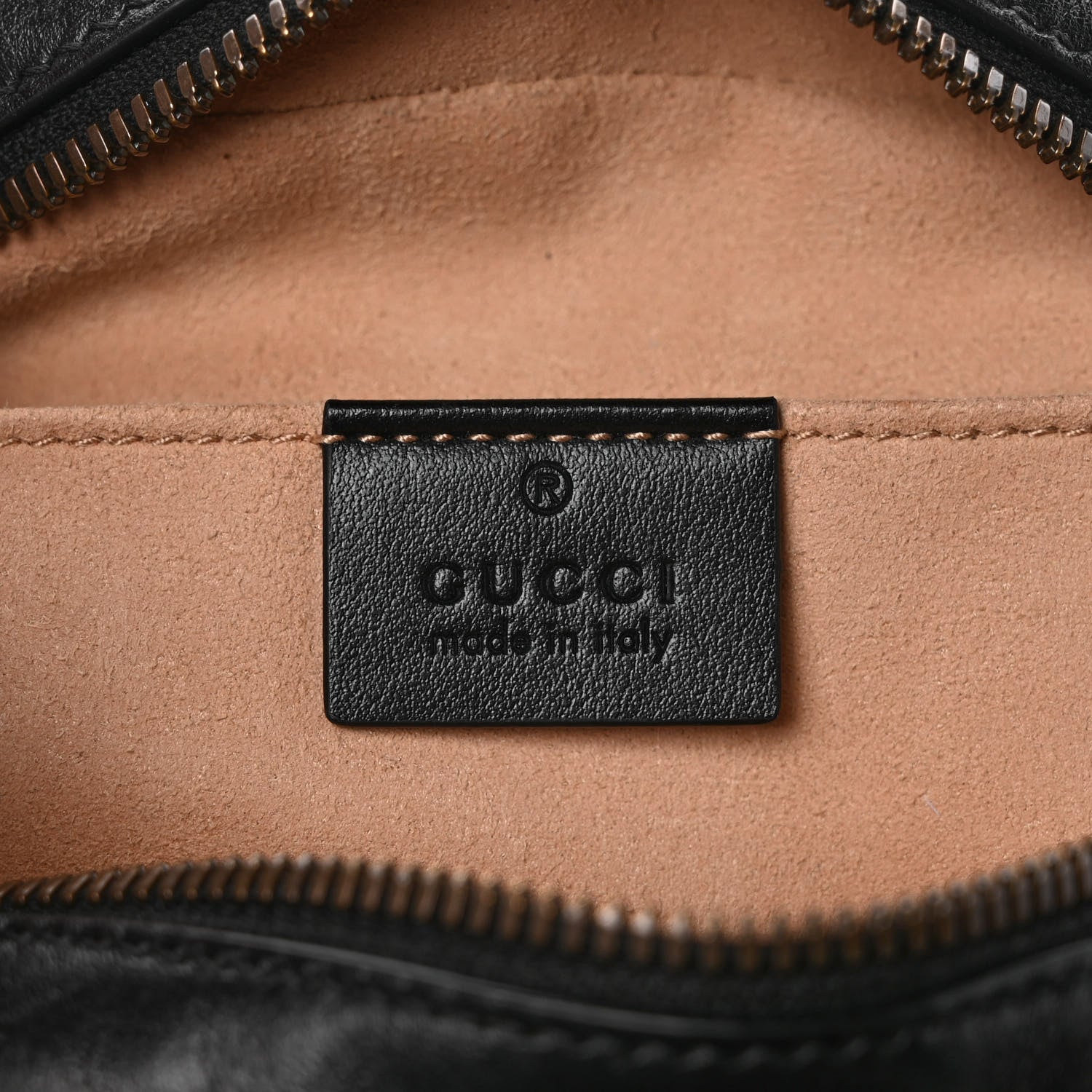 Gucci Calfskin Matelasse Small GG Marmont Chain Shoulder Bag Black 6 of 9