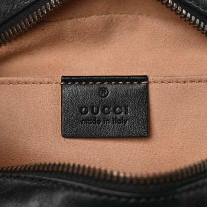 Gucci Calfskin Matelasse Small GG Marmont Chain Shoulder Bag Black 6 of 9
