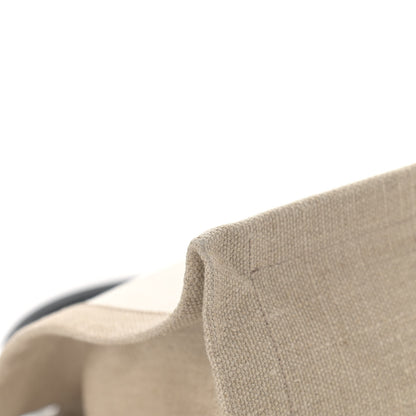 Saint Laurent Linen Calfskin Small Rive Gauche Tote Greggio Natural 7 of 10