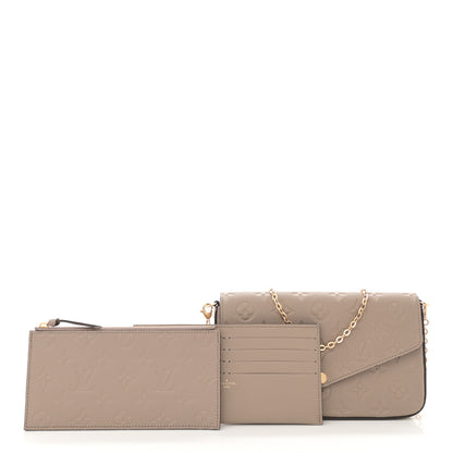Louis Vuitton Empreinte Pochette Felicie Chain Wallet Tourterelle 2 of 11
