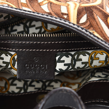 Gucci Velvet Large Horsebit 85th Anniversary Hobo Brown 5 of 10