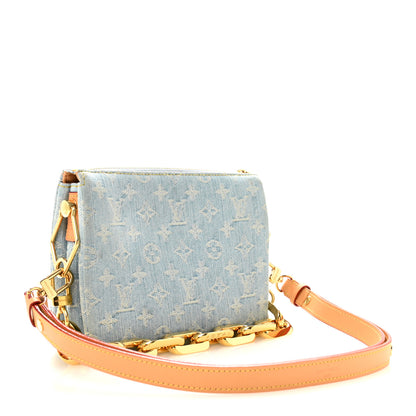 Louis Vuitton Monogram Denim Coussin BB Sky Blue 3 of 13