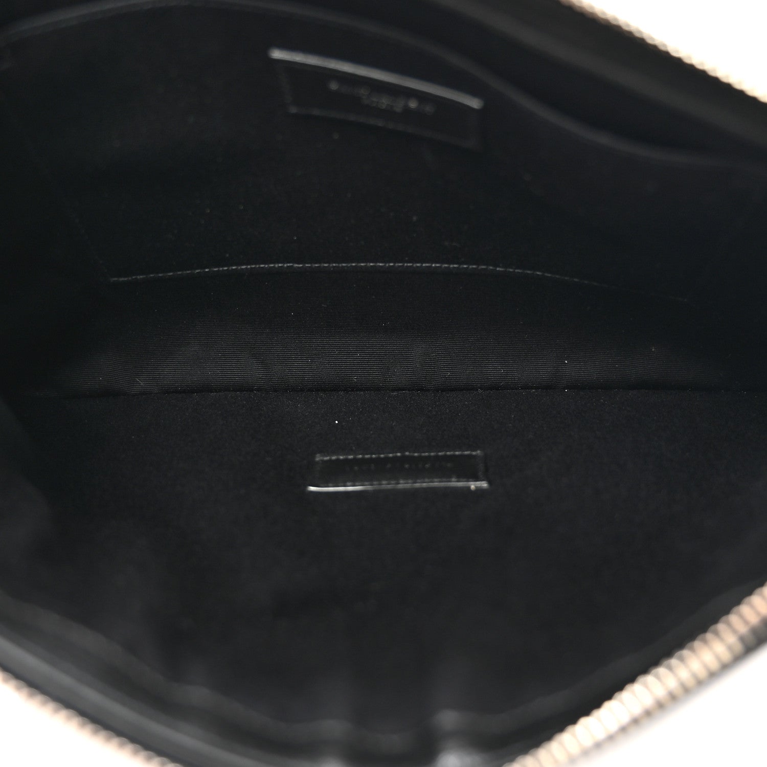 Saint Laurent Linen Canvas Rive Gauche Zipped Pouch Black 5 of 7