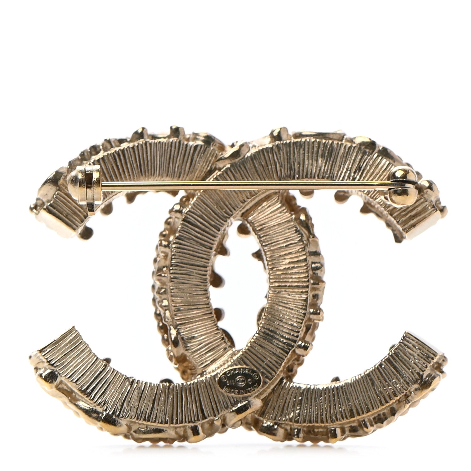 Chanel Enamel CC Baroque Brooch Black Gold 3 of 5