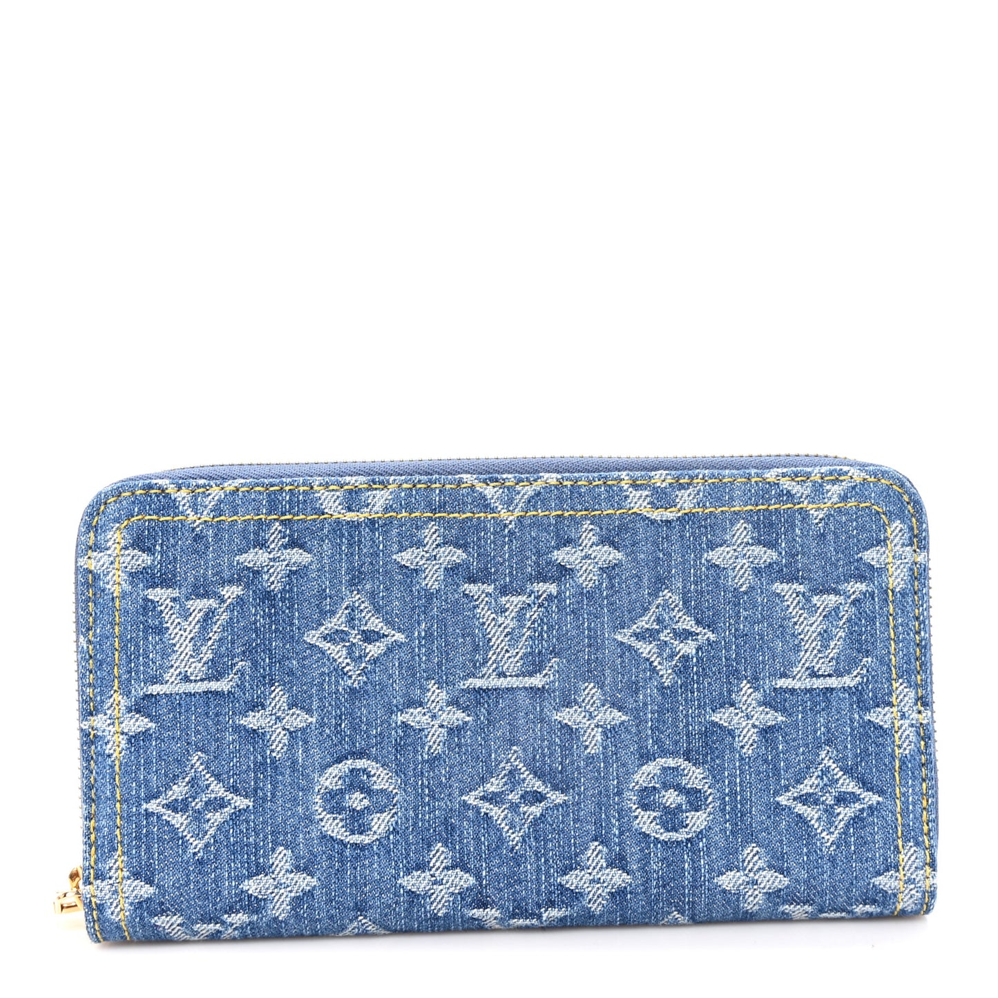 Monogram Denim Zippy Wallet NM Blue