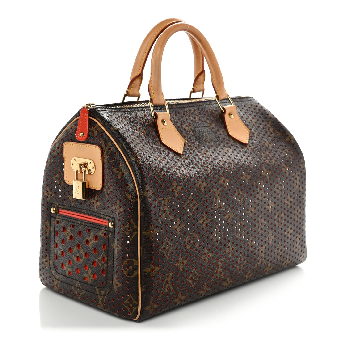 Monogram Perforated Speedy 30 Fuchsia
