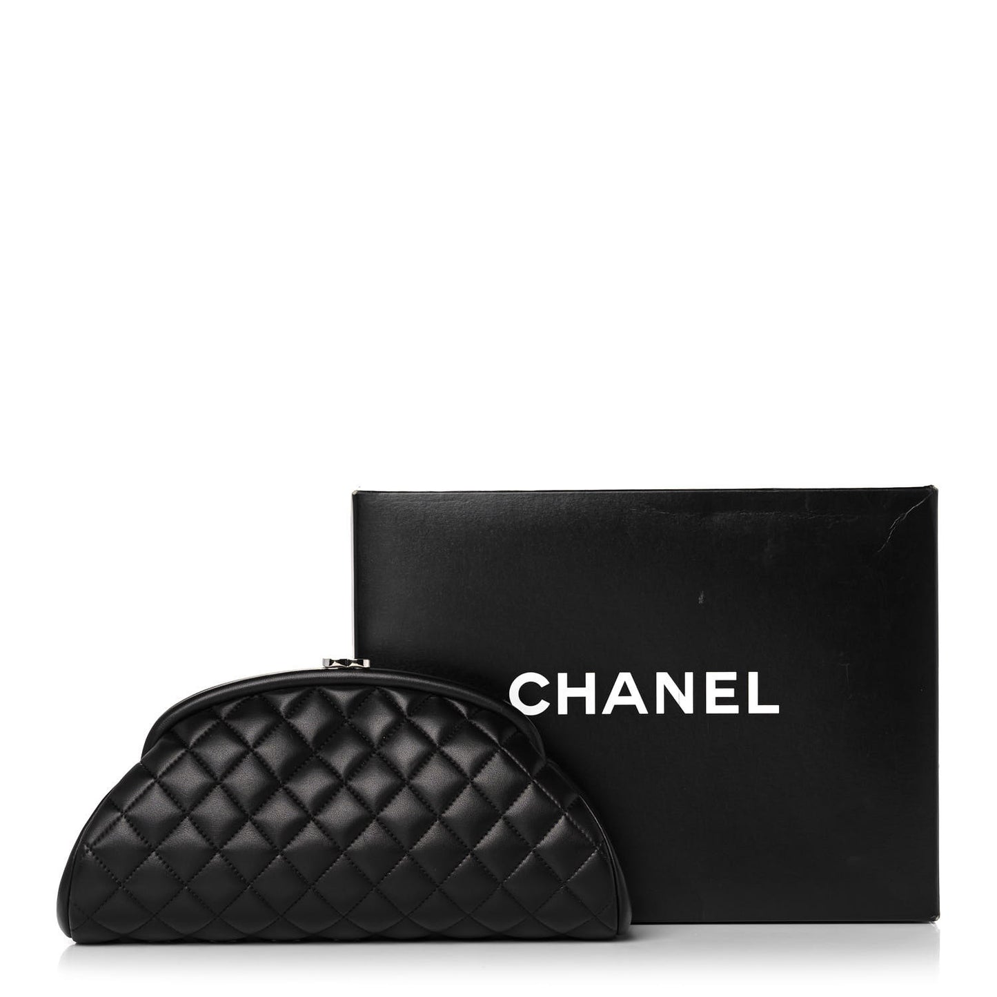 Lambskin Quilted Timeless Clutch Black