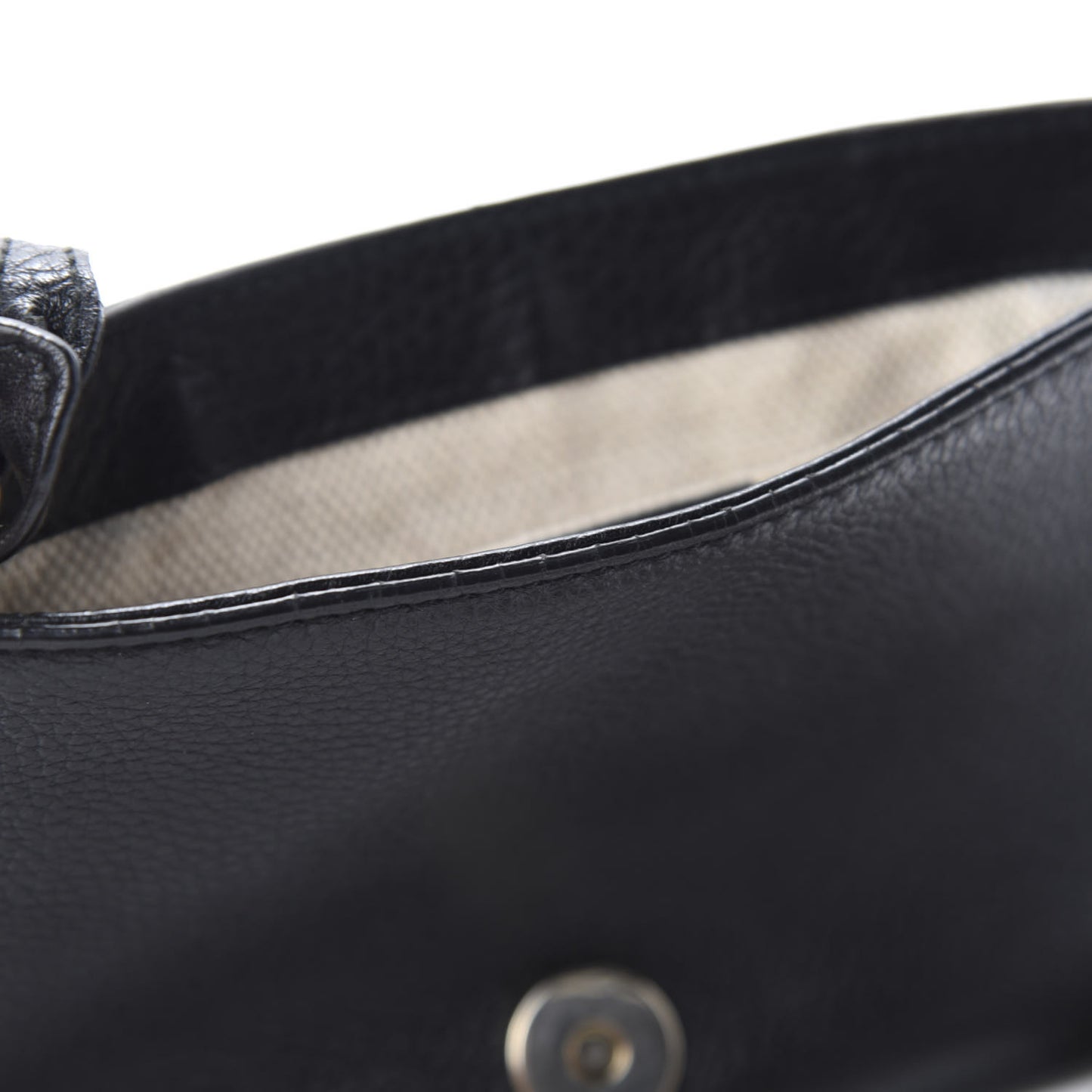 Pebbled Calfskin Small Soho Flap Crossbody Black