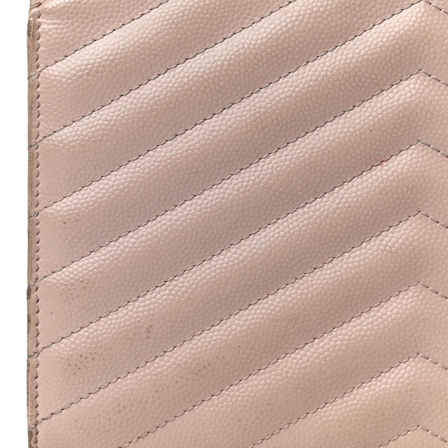 Grain De Poudre Matelasse Chevron Monogram Envelope Chain Wallet Nude Powder