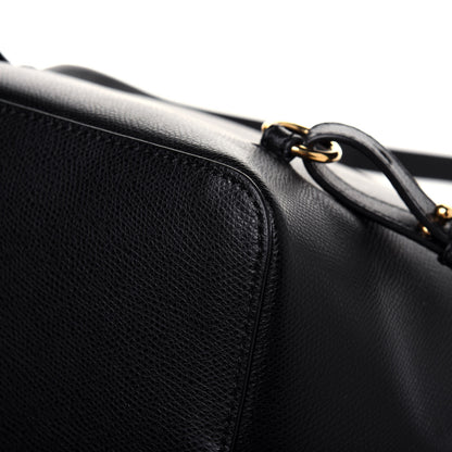 Fendi Vitello Cruise Bi-Color FF 1974 Embossed F is Fendi Drawstring Backpack Black Fragola Maya 15 of 20