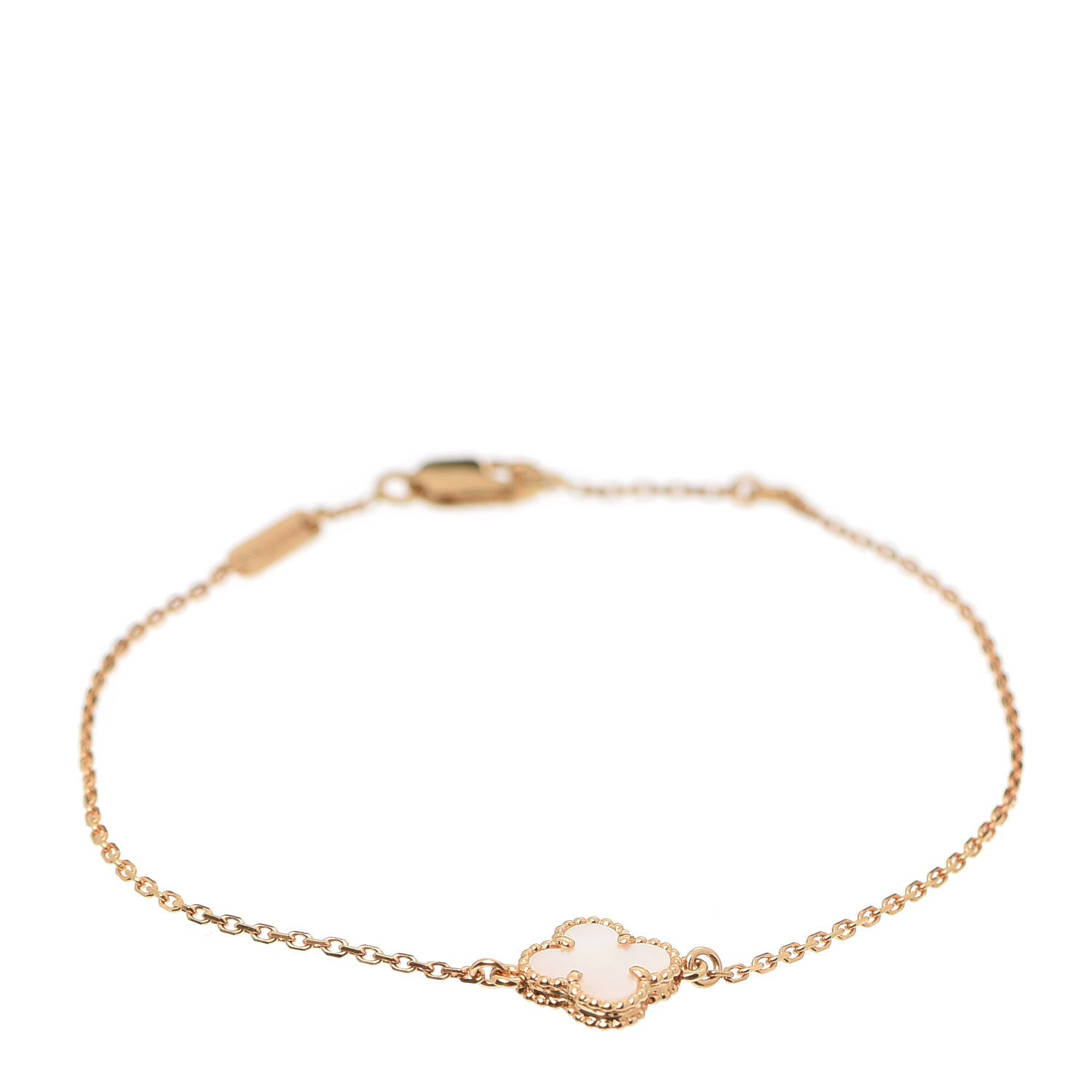 Van Cleef & Arpels 18K Yellow Gold Mother of Pearl Sweet Alhambra Bracelet 1 of 7