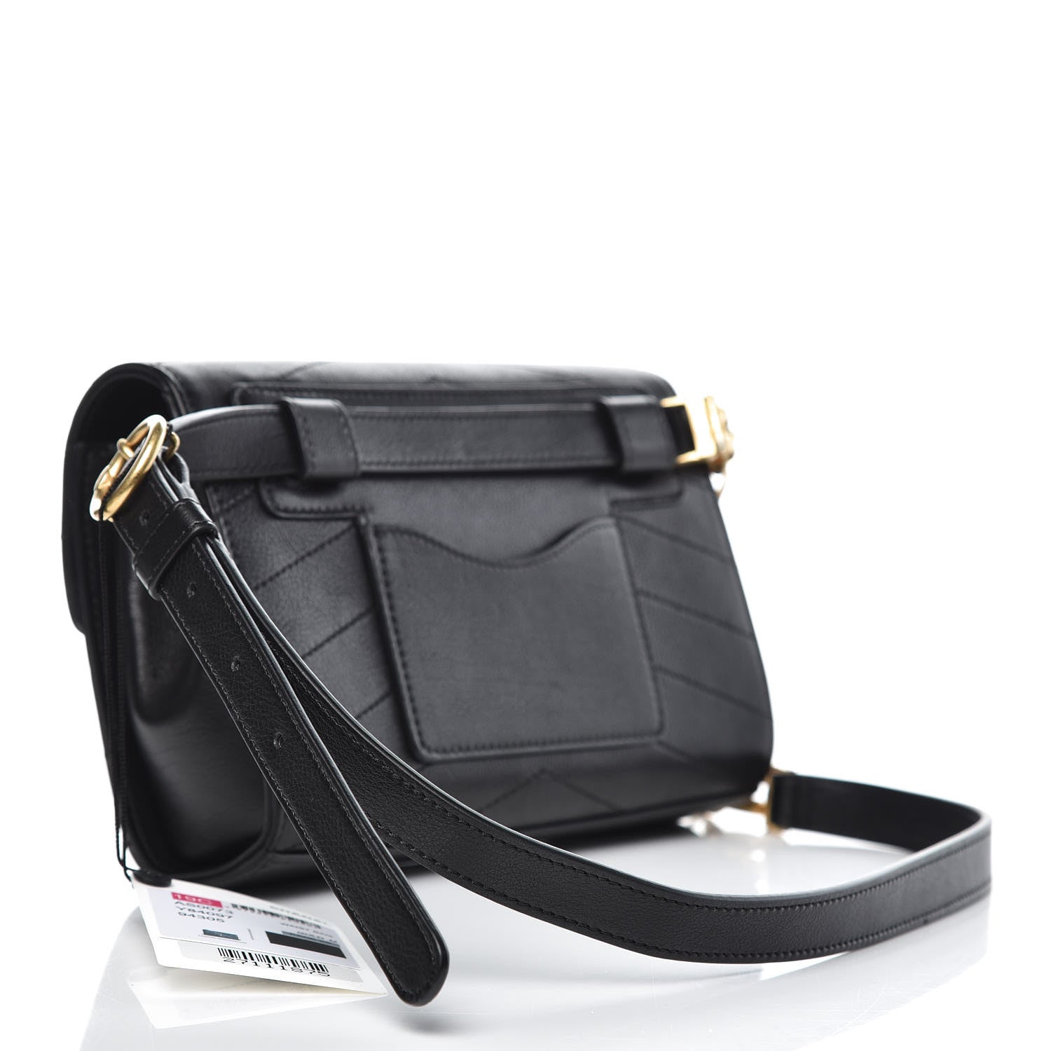 Chanel Calfskin Chevron Stitched Coco Waist Bag Black 3 of 8