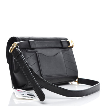 Chanel Calfskin Chevron Stitched Coco Waist Bag Black 3 of 8