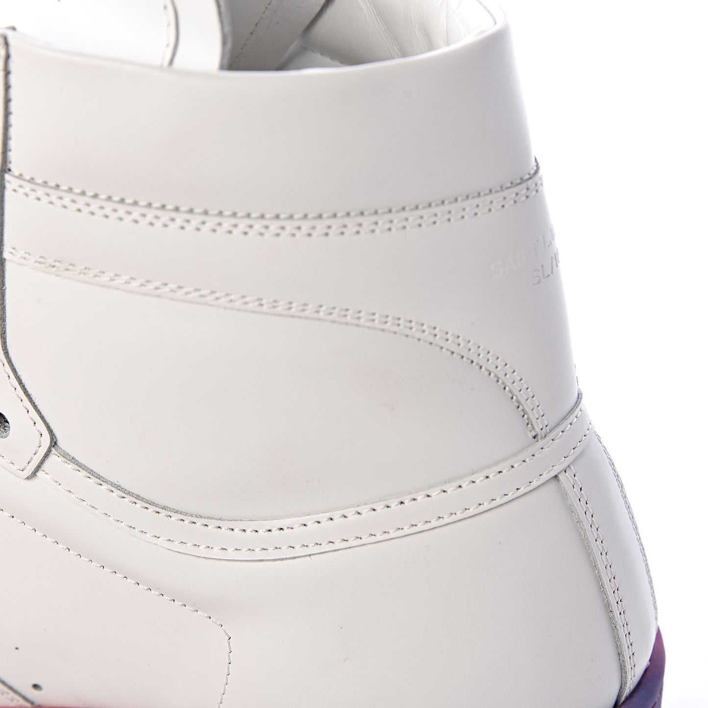 Calfskin Mens Signature Court Classic SL/10H High Top Sneakers 41 Off White Multicolor Tie-Dye