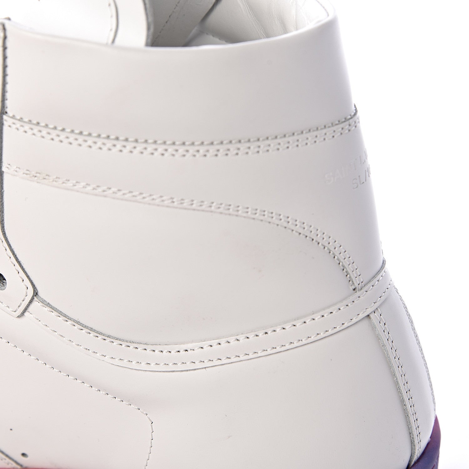 Saint Laurent Calfskin Mens Signature Court Classic SL/10H High Top Sneakers 41 Off White Multicolor Tie-Dye 18 of 26