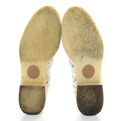 Chanel Canvas Logo Short Boots 38.5 Multicolor 7 of 17